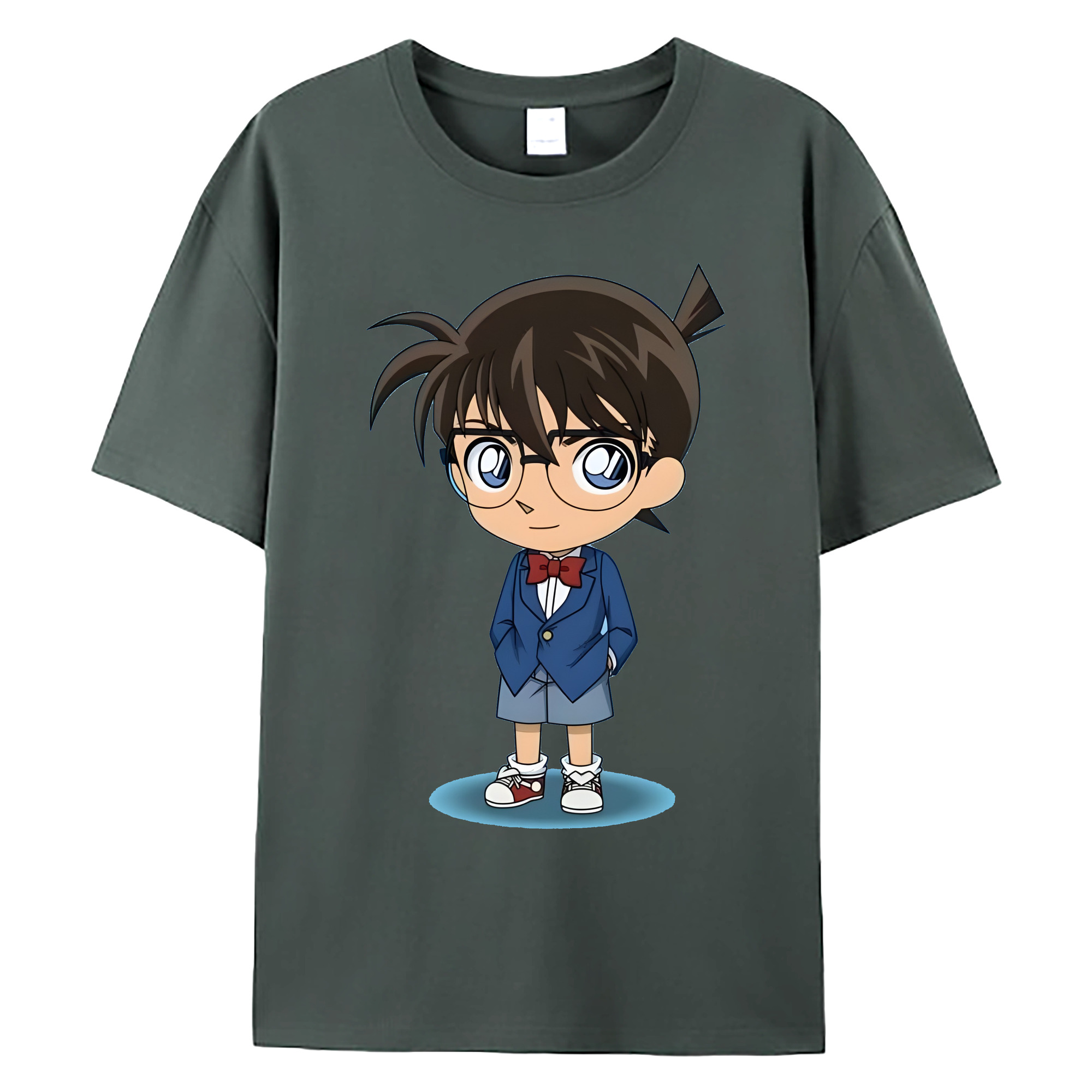 （画像用） 名探偵コナン 江戸川 コナン Detective Conan Conan Edogawa 綿100％ メンズ半袖Tシャツ｜肌触りやわらか＆通気性